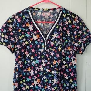 Koi scrub top star struck limited edition print